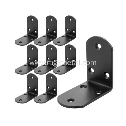 Powder Coating Steel Metal Black Corner Bracket